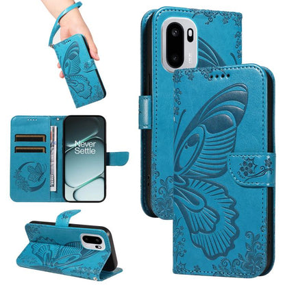Swallowtail Butterfly Embossed Leather Phone Case, For OnePlus Ace 6 Ultra, For OnePlus Ace 6, For OnePlus 15, For OnePlus Ace 5 Ultra