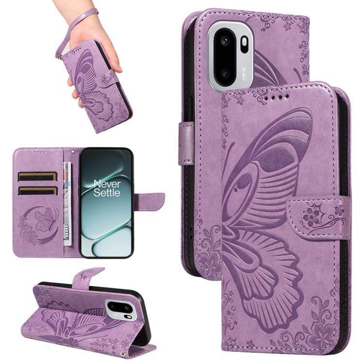 Swallowtail Butterfly Embossed Leather Phone Case, For OnePlus Ace 6 Ultra, For OnePlus Ace 6, For OnePlus 15, For OnePlus Ace 5 Ultra