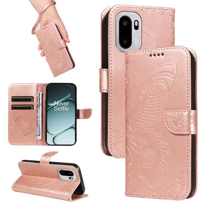 Swallowtail Butterfly Embossed Leather Phone Case, For OnePlus Ace 6 Ultra, For OnePlus Ace 6, For OnePlus 15, For OnePlus Ace 5 Ultra