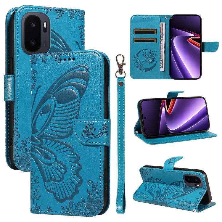 Swallowtail Butterfly Embossed Leather Phone Case, For OnePlus Ace 6 Ultra, For OnePlus Ace 6, For OnePlus 15, For OnePlus Ace 5 Ultra