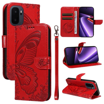 Swallowtail Butterfly Embossed Leather Phone Case, For OnePlus Ace 6 Ultra, For OnePlus Ace 6, For OnePlus 15, For OnePlus Ace 5 Ultra