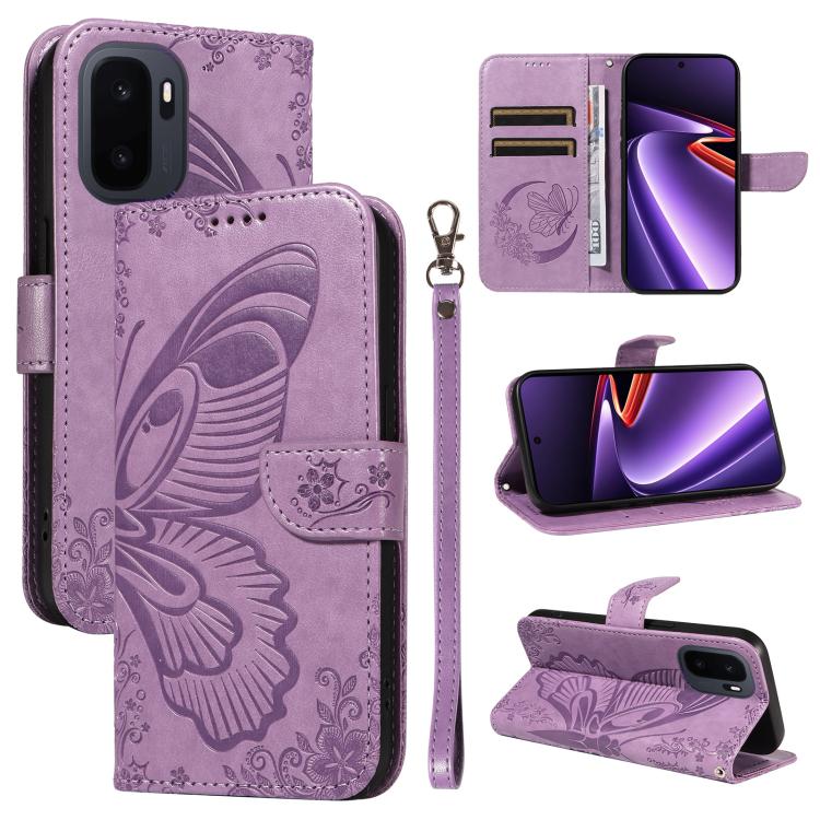 Swallowtail Butterfly Embossed Leather Phone Case, For OnePlus Ace 6 Ultra, For OnePlus Ace 6, For OnePlus 15, For OnePlus Ace 5 Ultra