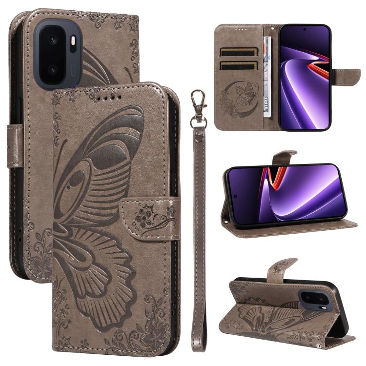 Swallowtail Butterfly Embossed Leather Phone Case, For OnePlus Ace 6 Ultra, For OnePlus Ace 6, For OnePlus 15, For OnePlus Ace 5 Ultra