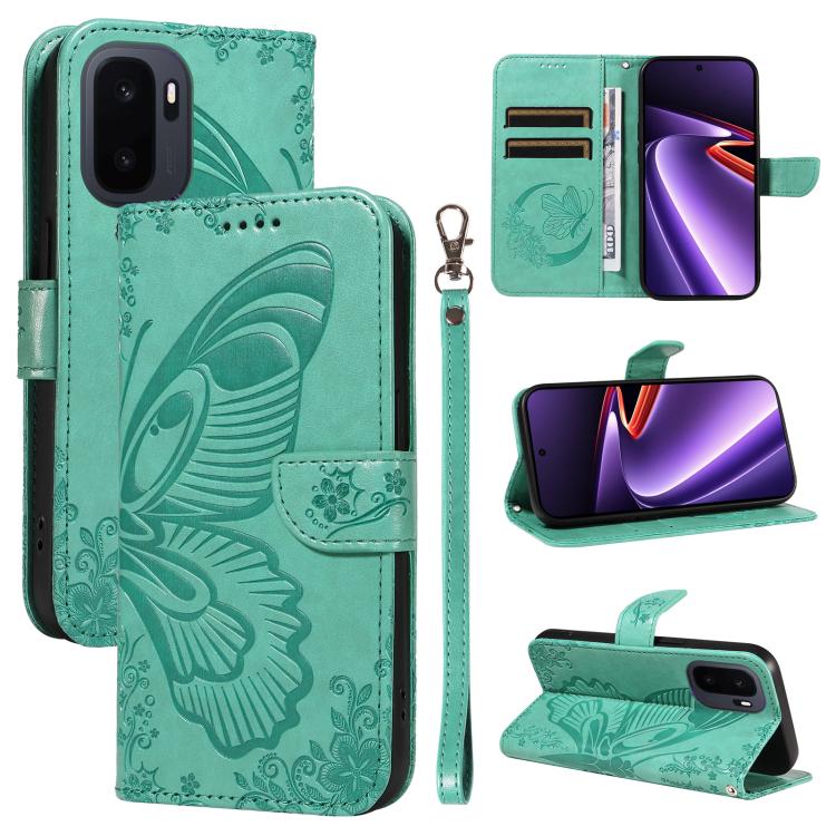 Swallowtail Butterfly Embossed Leather Phone Case, For OnePlus Ace 6 Ultra, For OnePlus Ace 6, For OnePlus 15, For OnePlus Ace 5 Ultra