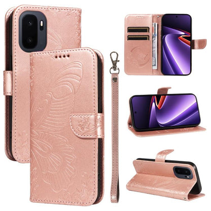 Swallowtail Butterfly Embossed Leather Phone Case, For OnePlus Ace 6 Ultra, For OnePlus Ace 6, For OnePlus 15, For OnePlus Ace 5 Ultra