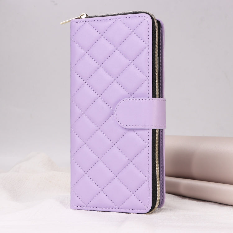 Crossbody Rhombic Zipper Tower Buckle Leather Phone Case with Lanyard, For Samsung Galaxy S21 5G, For Samsung Galaxy S21+ 5G, For Samsung Galaxy S21 Ultra 5G