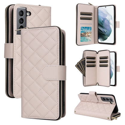 Crossbody Rhombic Zipper Tower Buckle Leather Phone Case with Lanyard, For Samsung Galaxy S21 5G, For Samsung Galaxy S21+ 5G, For Samsung Galaxy S21 Ultra 5G