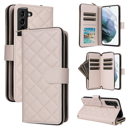 Crossbody Rhombic Zipper Tower Buckle Leather Phone Case with Lanyard, For Samsung Galaxy S21 5G, For Samsung Galaxy S21+ 5G, For Samsung Galaxy S21 Ultra 5G