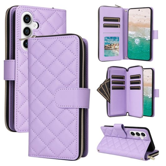 Crossbody Rhombic Zipper Tower Buckle Leather Phone Case with Lanyard, For Samsung Galaxy S23 FE 5G, For Samsung Galaxy S23 Ultra 5G, For Samsung Galaxy S23+, For Samsung Galaxy S23 5G