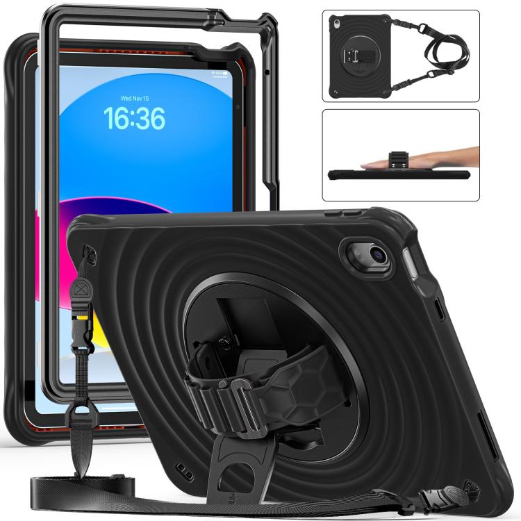 Rotation Holder Silicone Hybrid PC Tablet Case, For iPad Air 13 2026 / 2025 / 2024, For iPad Air 11 2026 / 2025 / 2024, For iPad Pro 13 2025 / 2024, For iPad Pro 11 2025 / 2024, For iPad 10th Gen 10.9 2022, For iPad mini 2024 / mini 6