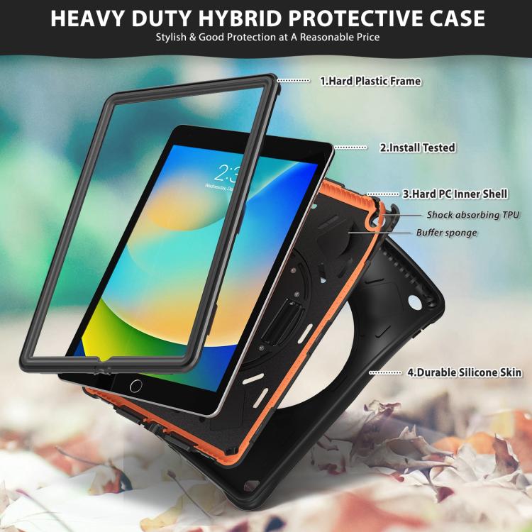 Rotation Holder Silicone Hybrid PC Tablet Case, For iPad 10.2 2021 / 2020 / 2019