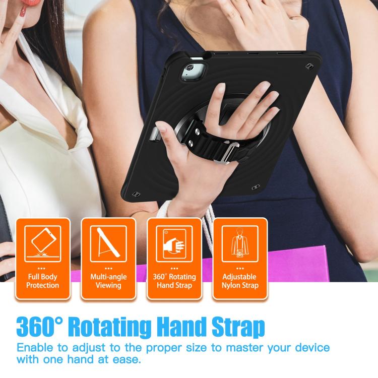 Rotation Holder Silicone Hybrid PC Tablet Case, For iPad Air 13 2026 / 2025 / 2024, For iPad Air 11 2026 / 2025 / 2024, For iPad Pro 13 2025 / 2024, For iPad Pro 11 2025 / 2024, For iPad 10th Gen 10.9 2022, For iPad mini 2024 / mini 6