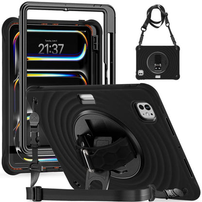 Rotation Holder Silicone Hybrid PC Tablet Case, For iPad Pro 13 2025 / 2024, For iPad Pro 11 2025 / 2024, For iPad 10th Gen 10.9 2022, For iPad Air 11 2025 / 2024, For iPad Air 13 2025 / 2024, For iPad mini 2024 / mini 6