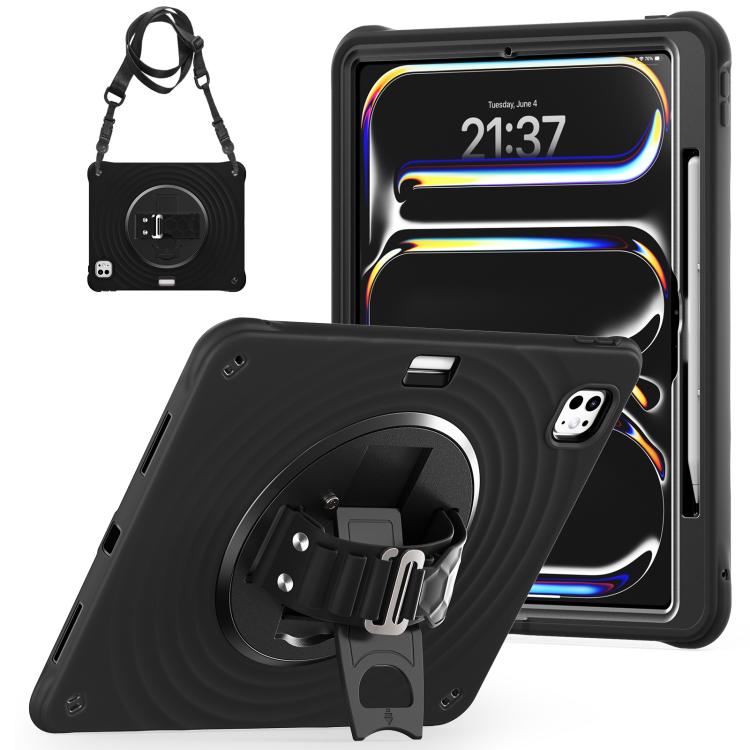 Rotation Holder Silicone Hybrid PC Tablet Case, For iPad Pro 13 2025 / 2024, For iPad Pro 11 2025 / 2024, For iPad 10th Gen 10.9 2022, For iPad Air 11 2025 / 2024, For iPad Air 13 2025 / 2024, For iPad mini 2024 / mini 6