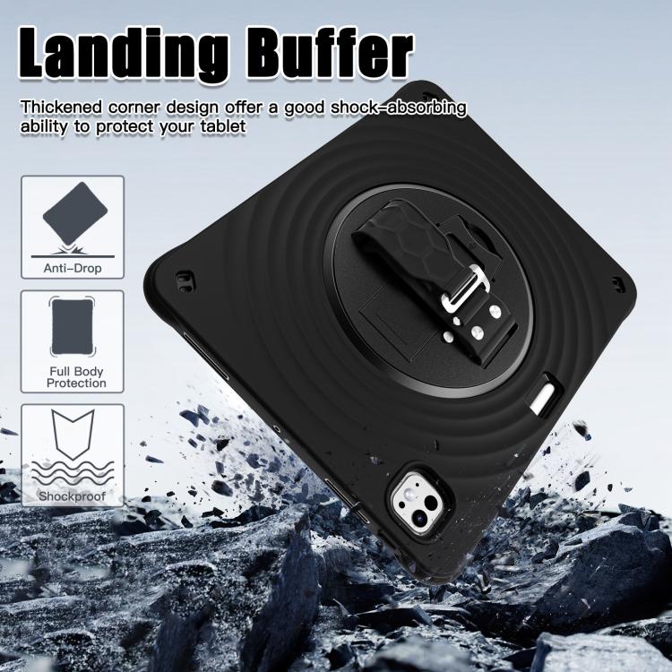 Rotation Holder Silicone Hybrid PC Tablet Case, For iPad Pro 13 2025 / 2024, For iPad Pro 11 2025 / 2024, For iPad 10th Gen 10.9 2022, For iPad Air 11 2025 / 2024, For iPad Air 13 2025 / 2024, For iPad mini 2024 / mini 6