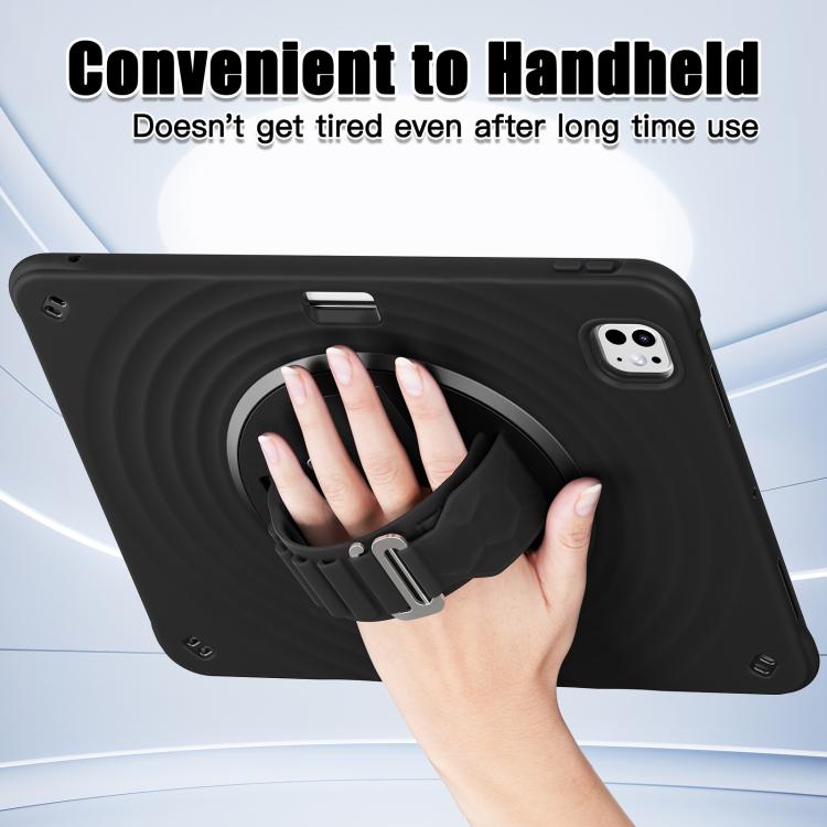 Rotation Holder Silicone Hybrid PC Tablet Case, For iPad Pro 13 2025 / 2024, For iPad Pro 11 2025 / 2024, For iPad 10th Gen 10.9 2022, For iPad Air 11 2025 / 2024, For iPad Air 13 2025 / 2024, For iPad mini 2024 / mini 6