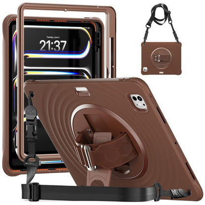 Rotation Holder Silicone Hybrid PC Tablet Case, For iPad Air 13 2026 / 2025 / 2024, For iPad Air 11 2026 / 2025 / 2024, For iPad Pro 13 2025 / 2024, For iPad Pro 11 2025 / 2024, For iPad 10th Gen 10.9 2022, For iPad mini 2024 / mini 6