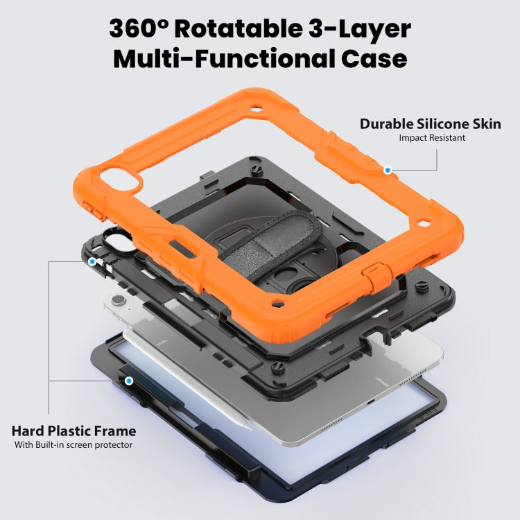 Turntable Holder Silicone Hybrid PC Tablet Case with Shoulder Strap, For iPad Air 11 2026 / 2025 / 2024