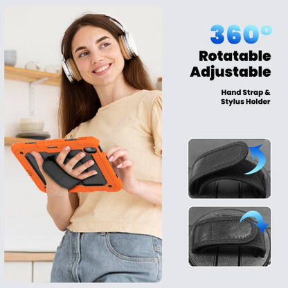 Turntable Holder Silicone Hybrid PC Tablet Case with Shoulder Strap, For iPad Air 11 2026 / 2025 / 2024