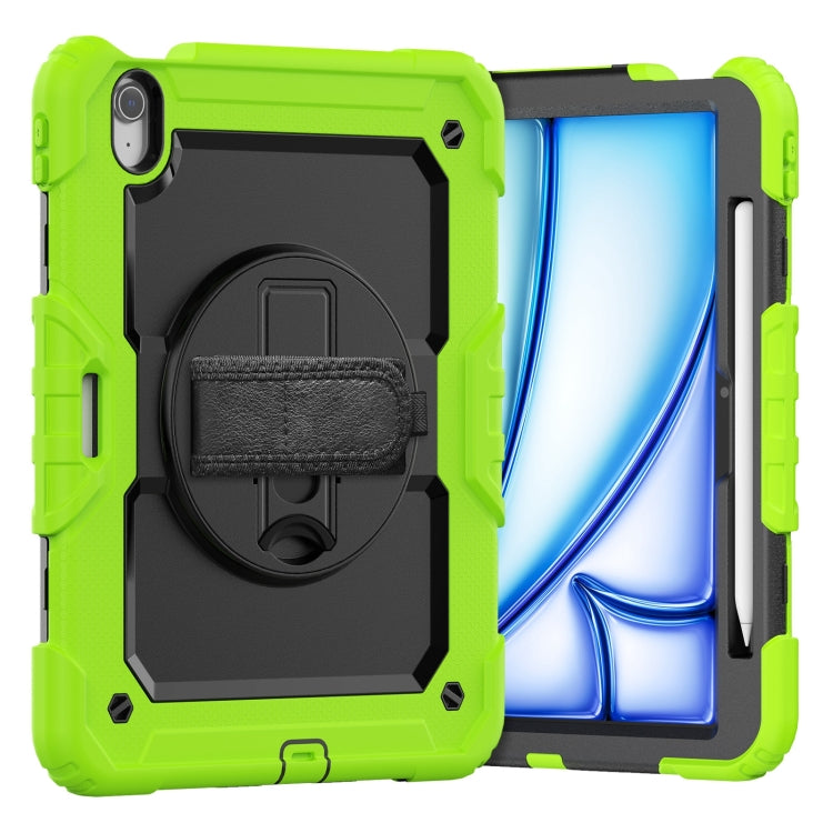 Turntable Holder Silicone Hybrid PC Tablet Case with Shoulder Strap, For iPad Air 11 2026 / 2025 / 2024