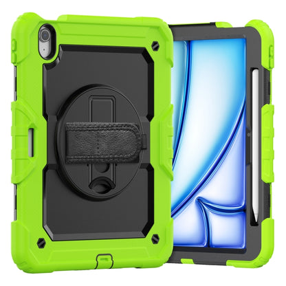 Turntable Holder Silicone Hybrid PC Tablet Case with Shoulder Strap, For iPad Air 11 2026 / 2025 / 2024