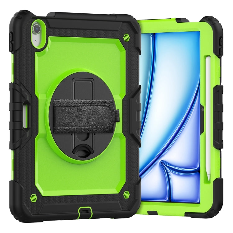 Turntable Holder Silicone Hybrid PC Tablet Case with Shoulder Strap, For iPad Air 11 2026 / 2025 / 2024