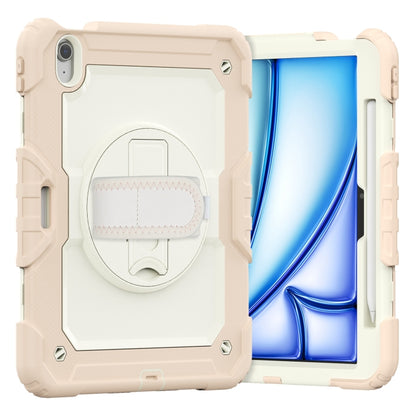 Turntable Holder Silicone Hybrid PC Tablet Case with Shoulder Strap, For iPad Air 11 2026 / 2025 / 2024
