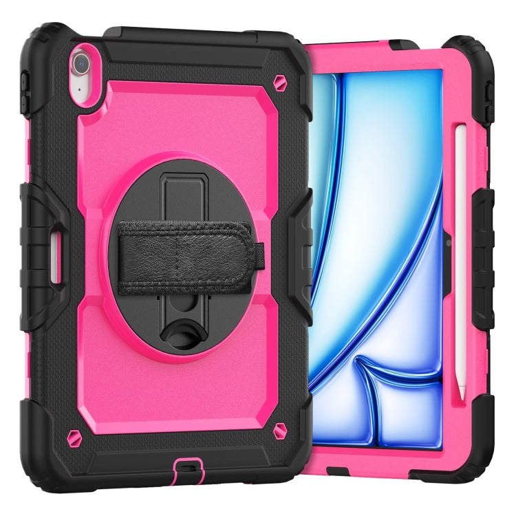 Turntable Holder Silicone Hybrid PC Tablet Case with Shoulder Strap, For iPad Air 11 2026 / 2025 / 2024