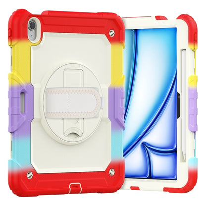 Turntable Holder Silicone Hybrid PC Tablet Case with Shoulder Strap, For iPad Air 11 2026 / 2025 / 2024