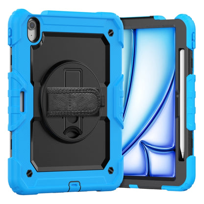 Turntable Holder Silicone Hybrid PC Tablet Case with Shoulder Strap, For iPad Air 11 2026 / 2025 / 2024