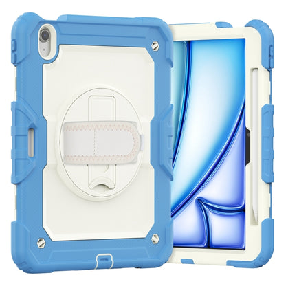 Turntable Holder Silicone Hybrid PC Tablet Case with Shoulder Strap, For iPad Air 11 2026 / 2025 / 2024