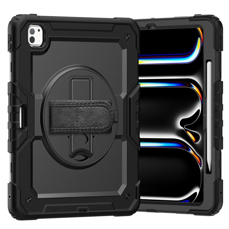 Turntable Holder Silicone Hybrid PC Tablet Case with Shoulder Strap, For iPad Pro 13 2025 / 2024