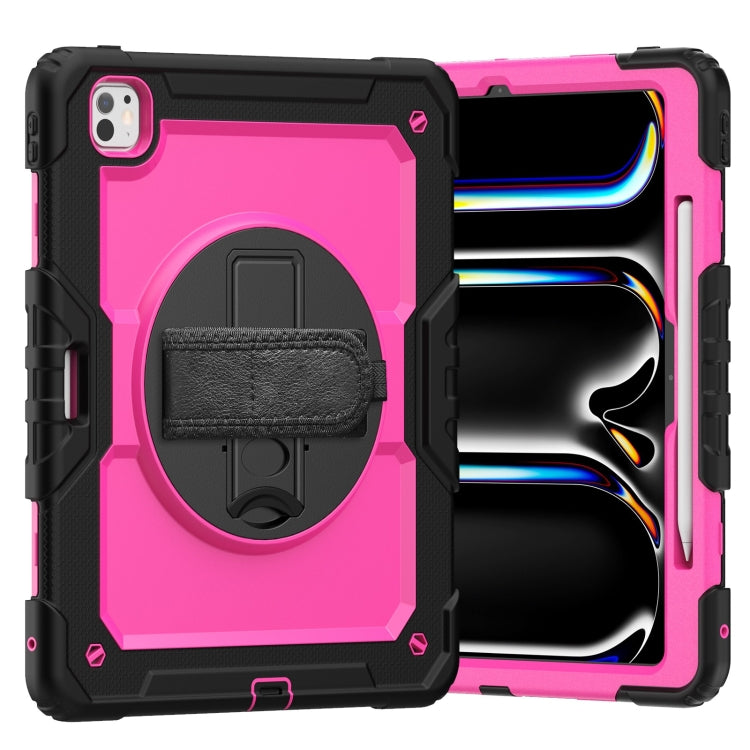 Turntable Holder Silicone Hybrid PC Tablet Case with Shoulder Strap, For iPad Pro 13 2025 / 2024