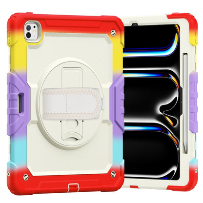 Turntable Holder Silicone Hybrid PC Tablet Case with Shoulder Strap, For iPad Pro 13 2025 / 2024