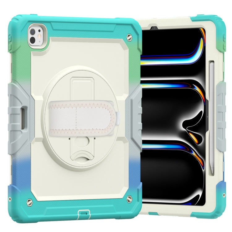 Turntable Holder Silicone Hybrid PC Tablet Case with Shoulder Strap, For iPad Pro 13 2025 / 2024