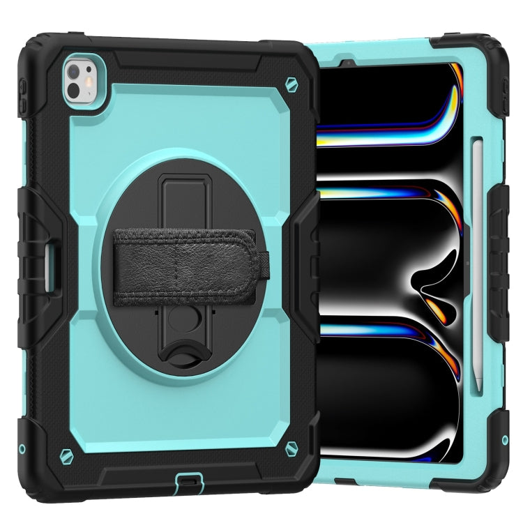 Turntable Holder Silicone Hybrid PC Tablet Case with Shoulder Strap, For iPad Pro 13 2025 / 2024