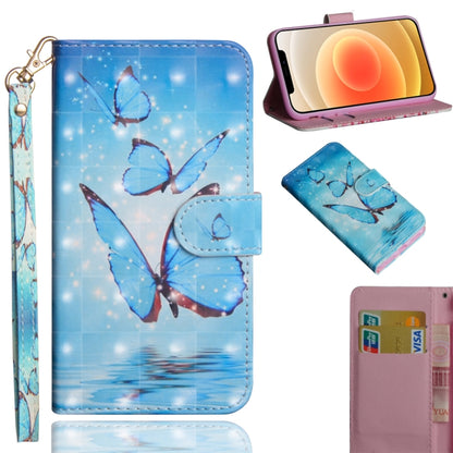 3D Painting Pattern Horizontal Flip TPU + PU Leather Case with Holder & Card Slots & Wallet, For iPhone 12 mini, For iPhone 12 / 12 Pro