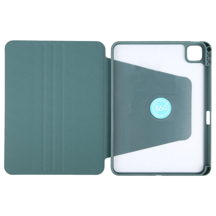 GEBEI Acrylic TPU 3-folding Rotating Smart Tablet Leather Case withh Pen Slot, For iPad Air 13 2025 / 2024, For iPad Pro 12.9 2022 / 2021 / 2020, For iPad Pro 11 2022 / 2021 / 2020, For iPad 10.2 2021 / 2020 / 2019 / Air 3