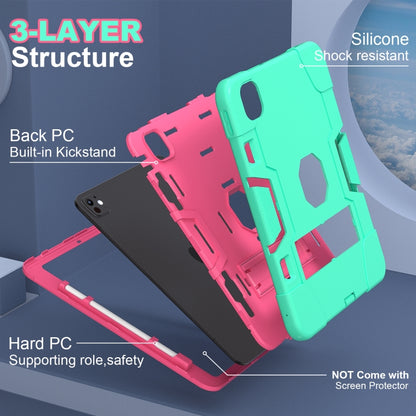 Contrast Color Silicone Acrylic PC Tablet Case with Holder, For iPad Pro 11 2025 / 2024