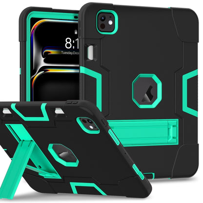 Contrast Color Silicone Acrylic PC Tablet Case with Holder, For iPad Pro 11 2025 / 2024
