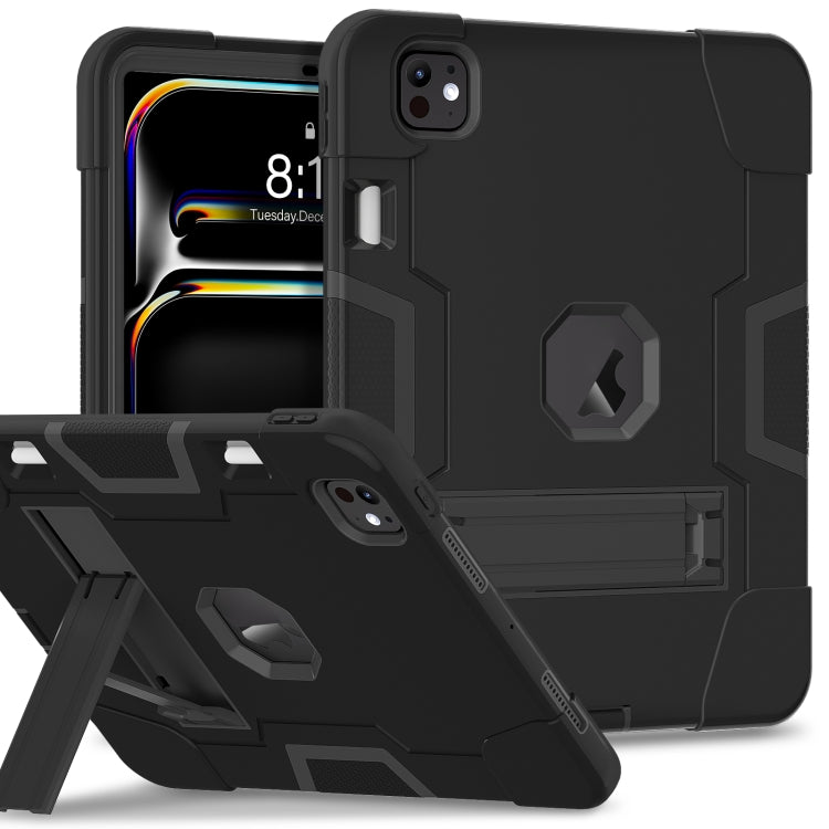 Contrast Color Silicone Acrylic PC Tablet Case with Holder, For iPad Pro 11 2025 / 2024