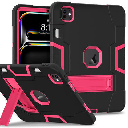 Contrast Color Silicone Acrylic PC Tablet Case with Holder, For iPad Pro 11 2025 / 2024