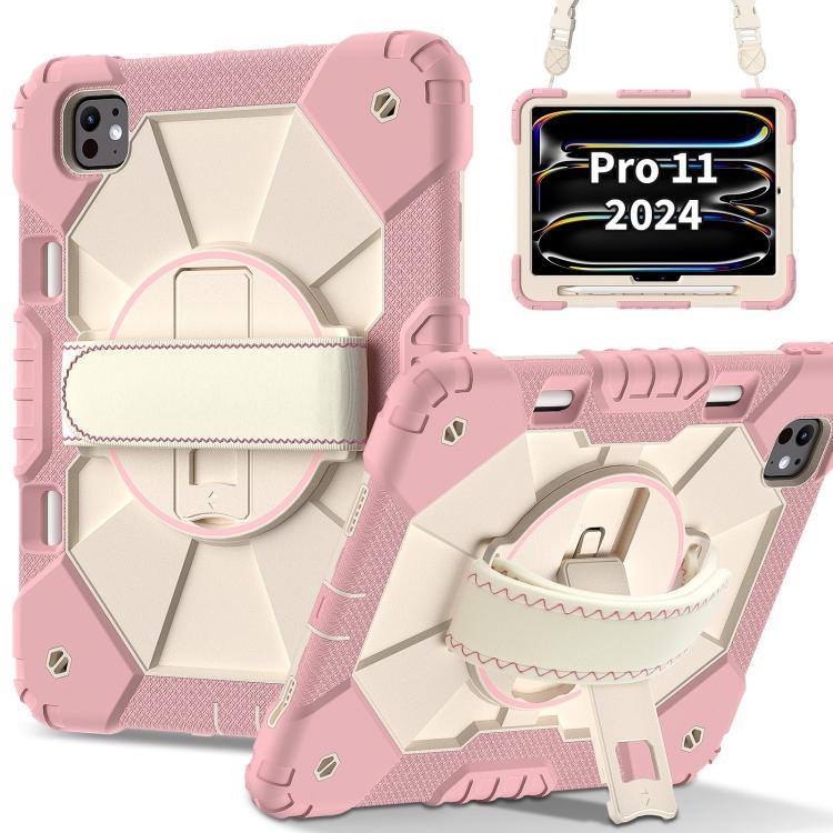 Contrast Color Robot Silicone Hybrid PC Tablet Case, For iPad Pro 13 2025 / 2024, For iPad Pro 11 2025 / 2024