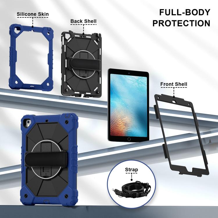 Contrast Color Robot Silicone Hybrid PC Tablet Case, For iPad Pro 9.7 / 9.7 2018 / 2017