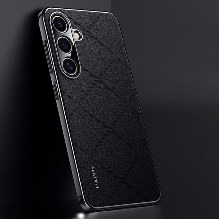Plain Leather PC Phone Case, For Samsung Galaxy S25+ 5G, For Samsung Galaxy S25 Ultra 5G, For Samsung Galaxy S24 Ultra 5G, For Samsung Galaxy S24+ 5G
