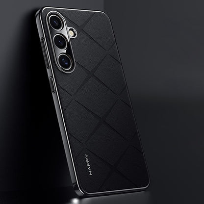 Plain Leather PC Phone Case, For Samsung Galaxy S25+ 5G, For Samsung Galaxy S25 Ultra 5G, For Samsung Galaxy S24 Ultra 5G, For Samsung Galaxy S24+ 5G