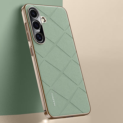 Plain Leather PC Phone Case, For Samsung Galaxy S25+ 5G, For Samsung Galaxy S25 Ultra 5G, For Samsung Galaxy S24 Ultra 5G, For Samsung Galaxy S24+ 5G
