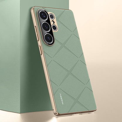 Plain Leather PC Phone Case, For Samsung Galaxy S25 5G, For Samsung Galaxy S25+ 5G, For Samsung Galaxy S25 Ultra 5G, For Samsung Galaxy S24 Ultra 5G