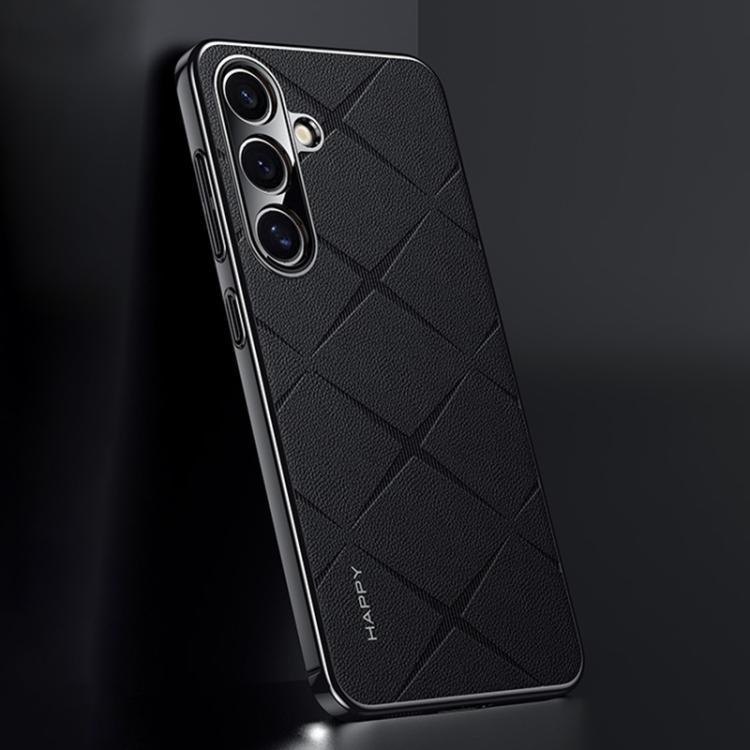 Plain Leather PC Phone Case, For Samsung Galaxy S25 5G, For Samsung Galaxy S25+ 5G, For Samsung Galaxy S25 Ultra 5G, For Samsung Galaxy S24 Ultra 5G