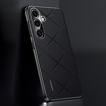 Plain Leather PC Phone Case, For Samsung Galaxy S25 5G, For Samsung Galaxy S25+ 5G, For Samsung Galaxy S25 Ultra 5G, For Samsung Galaxy S24 Ultra 5G